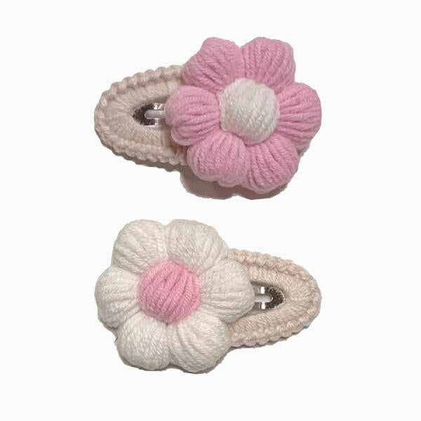 Knit Daisy Hair Clip