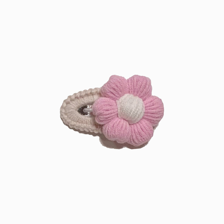 Knit Daisy Hair Clip