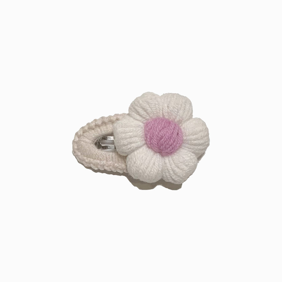 Knit Daisy Hair Clip