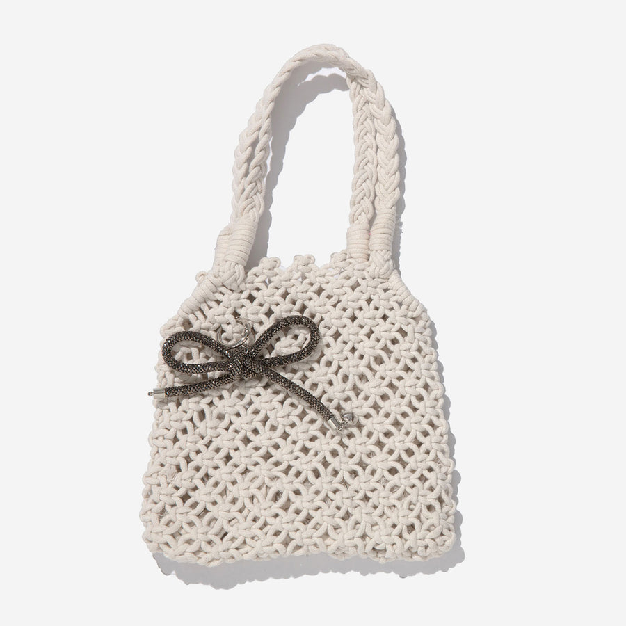 Knitted Bow Tote