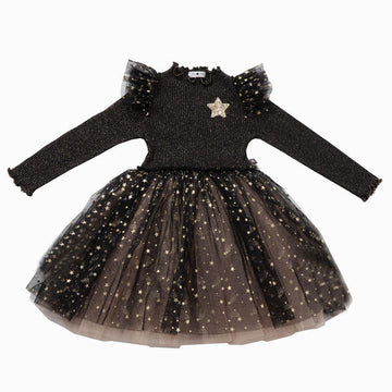 Gold Star Frill Tutu Dress