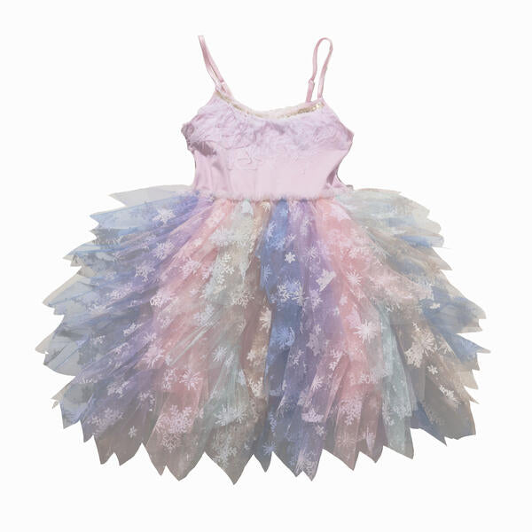 Fur Waved Tutu Dress